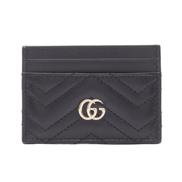 Gucci Card Case GG Marmont Leather in Leather from The Reluxe