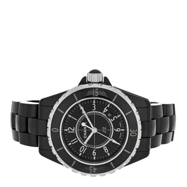 Chanel Stainless Steel Ceramic 33mm J12 Quartz Watch Black in Black Ceramic from FASHIONPHILE, photo 2 of 4