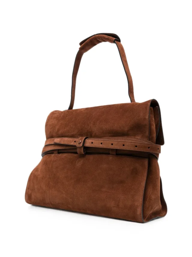 Moschino belt-detail suede tote bag, photo 2 of 4 from SENSER