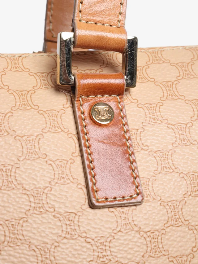Celine Beige vintage Macadam tote bag in Beige Coated canvas from Sign of the Times, photo 4 of 9