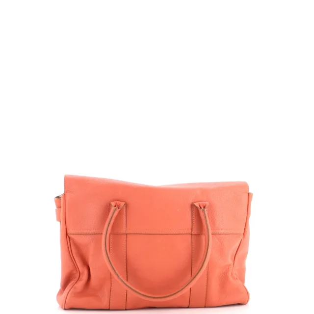 Mulberry New Bayswater Satchel Leather Medium in orange Leather from Rebag, photo 3 of 7