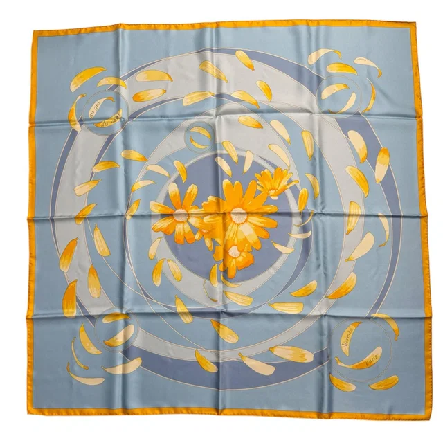 Hermès Carre 90 Leave It to the Wind Reval Chain Ko Silk Scarf in Silk from The Reluxe