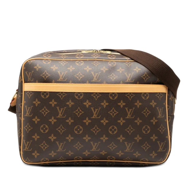 Brown Louis Vuitton Monogram Reporter GM Crossbody Bag in Brown Coated canvas from Designer Revival