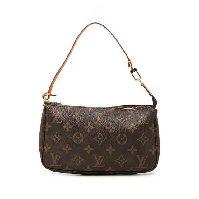 Brown Louis Vuitton Monogram Pochette Accessoires Shoulder Bag in Brown Coated canvas from Designer Revival