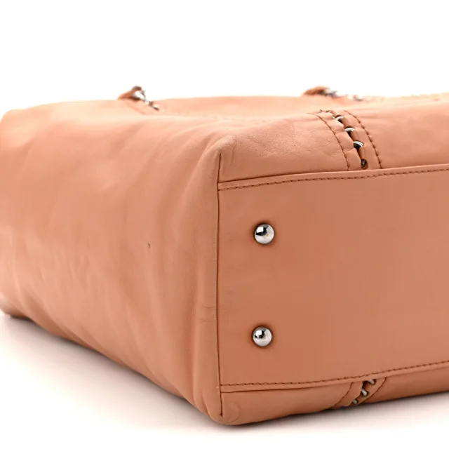 Chanel Smooth Calfskin Luxe Ligne Tote Dark Beige in Beige Calfskin from FASHIONPHILE, photo 9 of 11