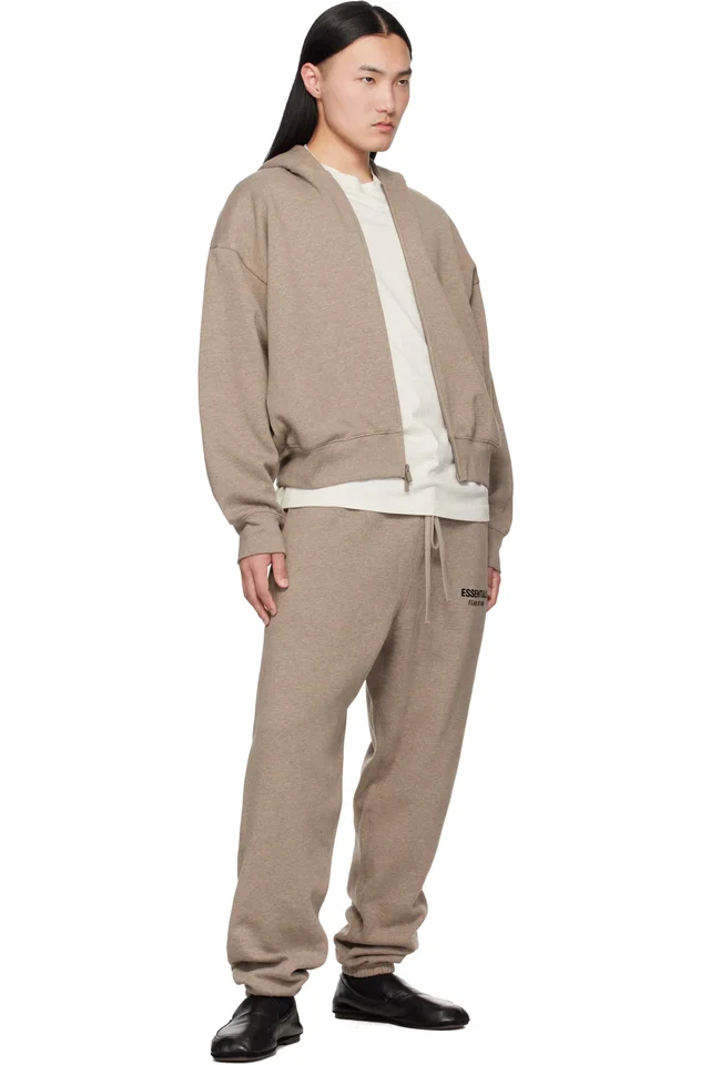 Fear of God ESSENTIALS Beige Classic Zip-Up Hoodie, photo 4 of 4 from SSENSE