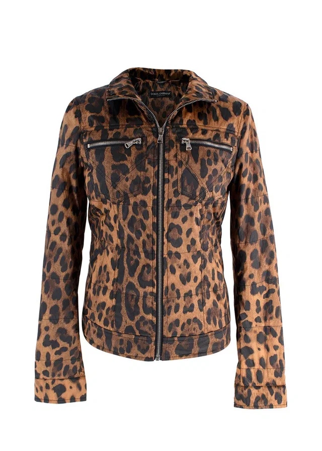 Dolce & Gabbana Dolce & Gabanna Leopard Print Trucker Jacket from HEWI