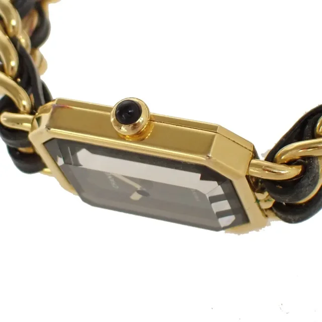Chanel Premiere Rock Quartz Plated Metal And Leather Watch in Leather from HEWI, photo 4 of 16