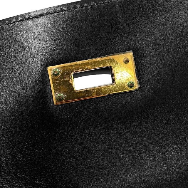 Hermès Kelly Sellier Black Box Calf Leather Size 32 in Black Box leather from GALLERY RARE, photo 16 of 21