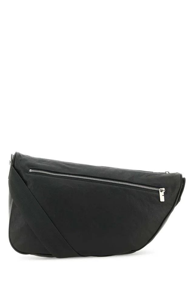 Burberry Shield Crossbody Bag — Gray in Grey Lambskin from HEWI