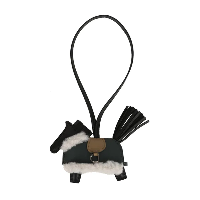 Hermès Rodeo Robeo Plush Charm PM Black in Black Lambskin from Madison Avenue Couture