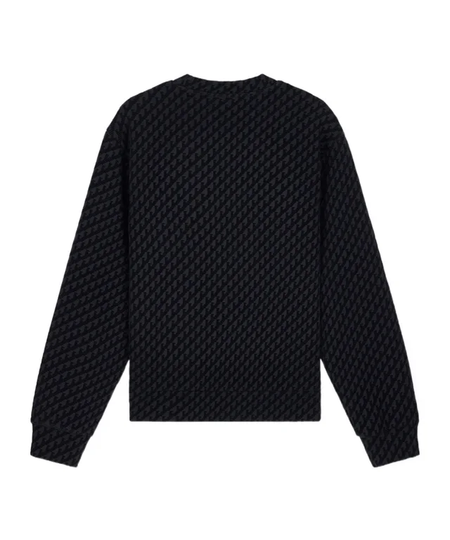 Emporio Armani monogram-pattern crew-neck sweater, photo 2 of 6 from SENSER