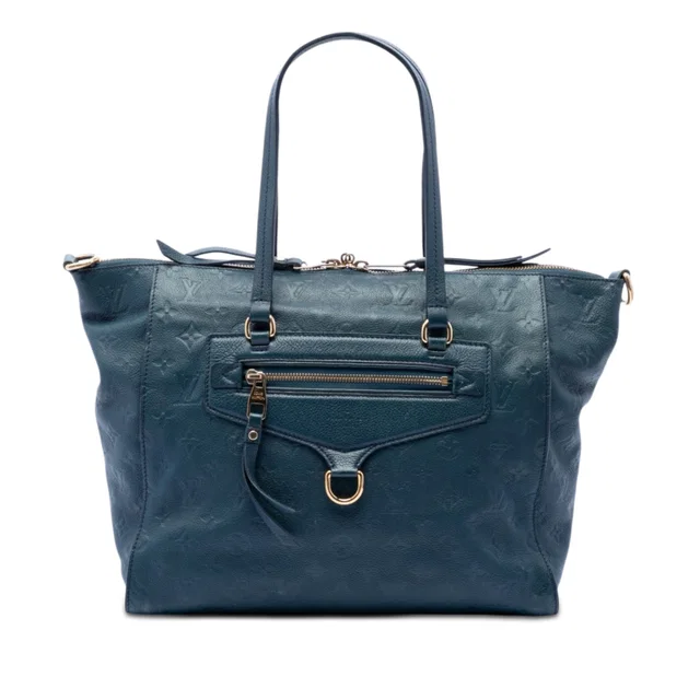 Blue Louis Vuitton Monogram Empreinte Lumineuse PM Satchel in Blue Leather from Designer Revival