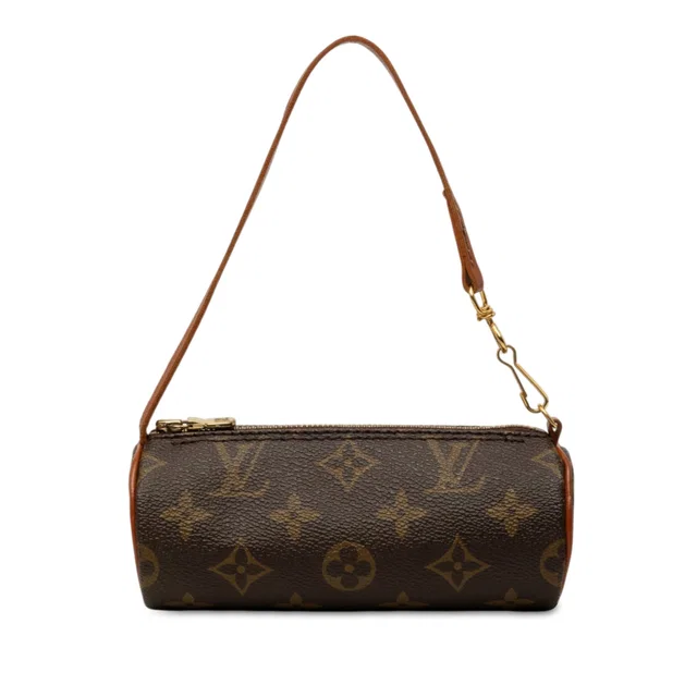 Brown Louis Vuitton Monogram Papillon Pochette Handbag in Brown Coated canvas from Designer Revival, photo 1 of 1