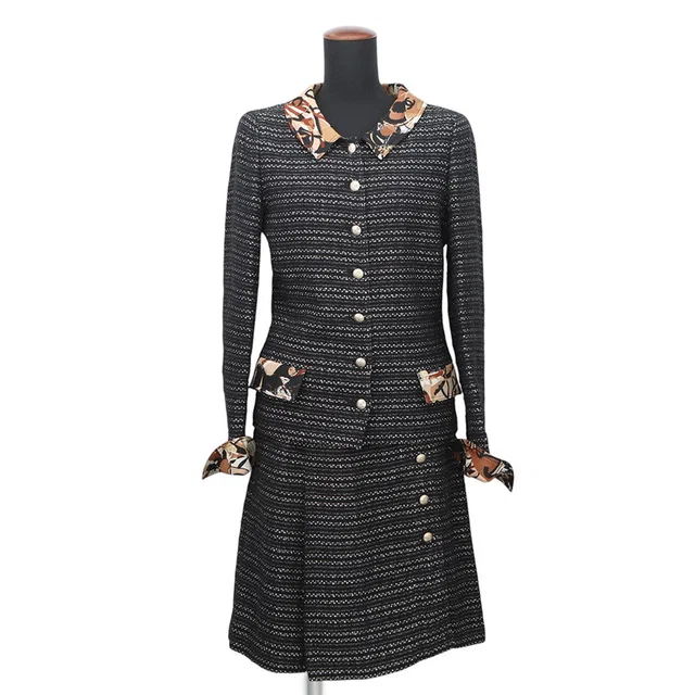 Chanel Tweed Setup Size 36 Black/BeigeP25499W03501 Cotton Lin in Black Tweed from GALLERY RARE