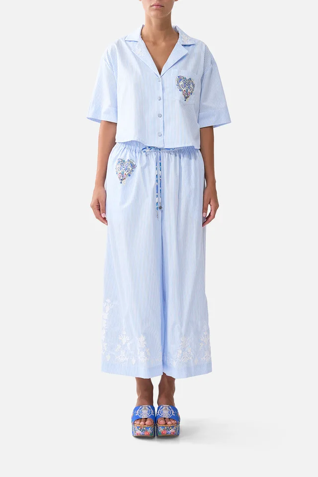 Camilla eBoutique CROPPED CAMP COLLAR BLOUSE OTTOMAN OPULENCE from CAMILLA, photo 1 of 1