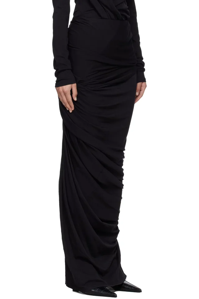 Entire Studios Black Dia Maxi Skirt, photo 2 of 4 from SSENSE