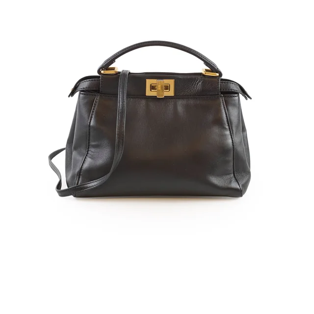 Fendi Mini Peekaboo Nappa Black in Black Nappa leather from The Purse Affair