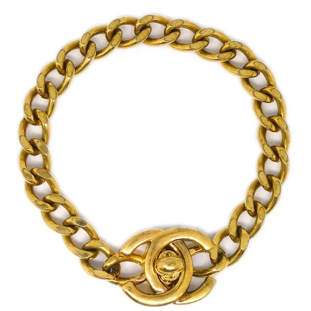 Chanel Turnlock Bracelet Gold 99A in Gold from AMORE Vintage Tokyo