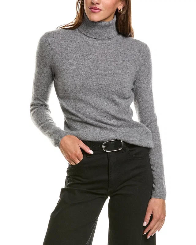 InCashmere Basic Turtleneck 100% Cashmere Sweater in //asset1.ruecdn.com/images/sw/141566/1415661832_RLSW_grey.jpg, image 1 of 1 from Gilt