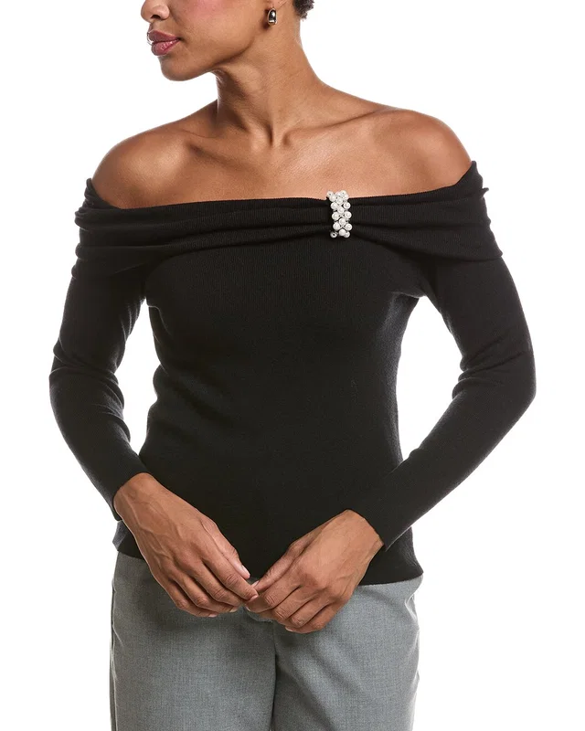 Joseph A. Off The Shoulder Embellished Pullover, image 1 of 1 from Rue La La