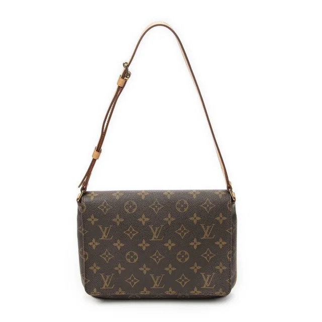 Louis Vuitton Musette Tango Brown Monogram Canvas Crossbody in Brown Coated canvas from The Reluxe