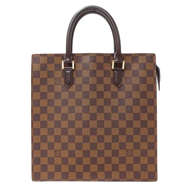 Louis Vuitton Tote Damier Canvas Venice PM Brown Handbag To School Adult in Brown Canvas from The Reluxe