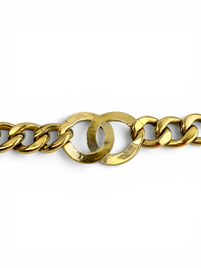 Chanel Gold Tone and Crystal Bracelet in Gold from Season 2 Consign, photo 5 of 6
