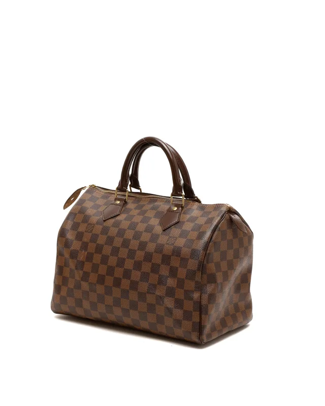 Louis Vuitton Damier Ebene Speedy 30 Bag in Brown Canvas from A Retro Tale, photo 3 of 9