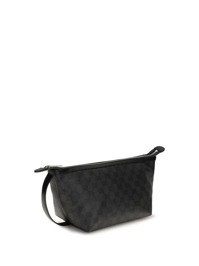 Gucci Essence Clutch — Black Fabric in Black Leather from HEWI