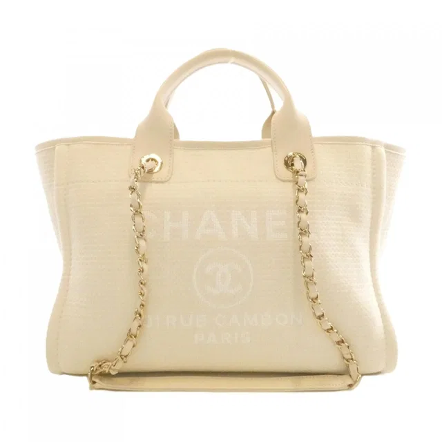 Chanel Deauville Line AS3257 Ivory Tote Bag in White from The Reluxe