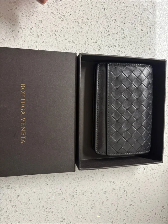 Bottega Veneta Intrecciato Leather Card Holder in black Woven leather from Poshmark