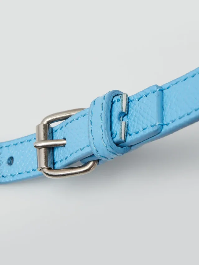 Balenciaga Light Blue Pebbled Leather Small Ville Satchel Bag in Blue Leather from Yoogis, photo 7 of 11