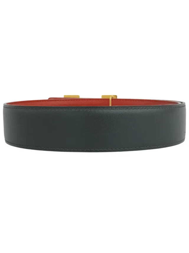 Hermès 1996 Constanze belt dark green/red from VINTAGE QOO TOKYO, photo 3 of 7