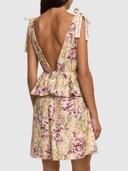 Agua By Agua Bendita Flared dress with V-neckline in 100% Cotton, photo 3 of 5 from LUISAVIAROMA
