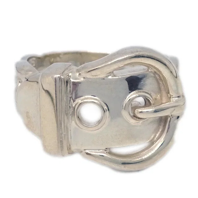 Hermès 1980s Boucle Sellier Ring SV925 #50 from AMORE Vintage Tokyo