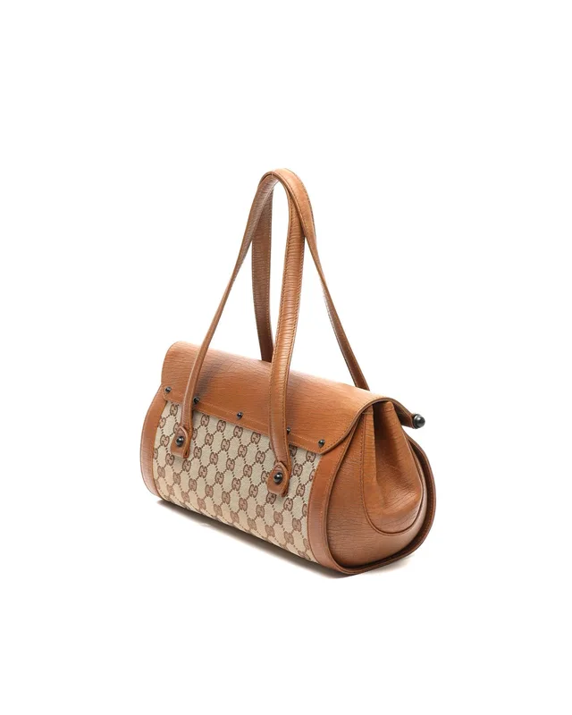 Gucci GG Bamboo Bullet Handbag in Canvas from A Retro Tale, photo 3 of 9