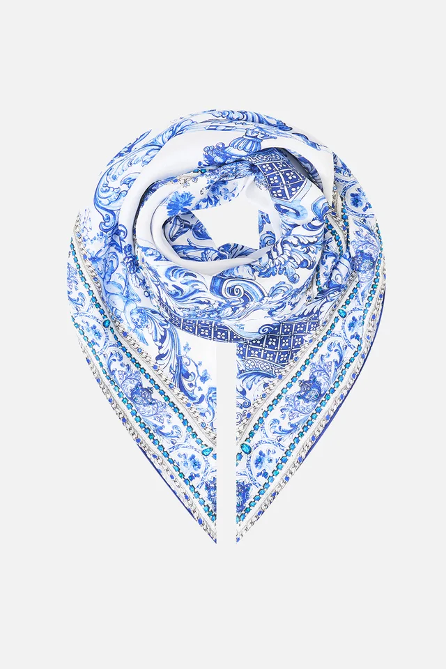 Camilla eBoutique LARGE CRYSTALLED SILK SQUARE SCARF CERAMIC PANORAMIC from CAMILLA, photo 1 of 1