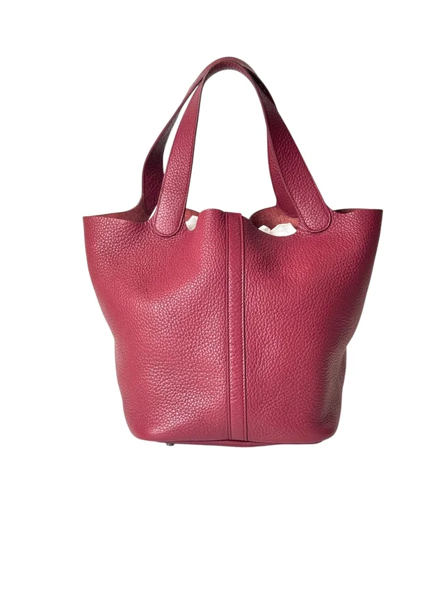 Hermès Rouge Picotin 22 in Clemence in Red Clemence leather from Luxury Promise, photo 3 of 7