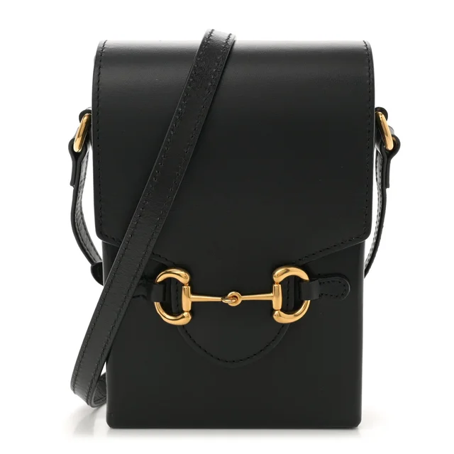Gucci Horsebit 1955 Mini Calfskin Leather Bag - Black in Black Calfskin from H&T