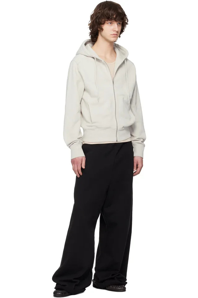 Entire Studios Off-White Slim Zip Up Hoodie, photo 4 of 4 from SSENSE