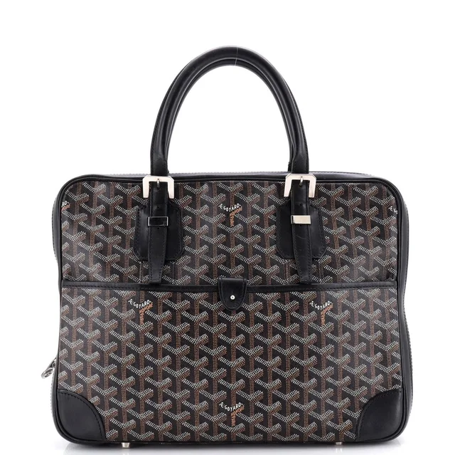 Goyard Ambassade Briefcase Coated Canvas PM in black Coated canvas from Rebag