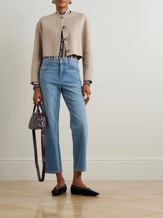 VERONICA BEARD Philips cropped wool-blend jacket in Beige, photo 2 of 2 from NET-A-PORTER (Canada)