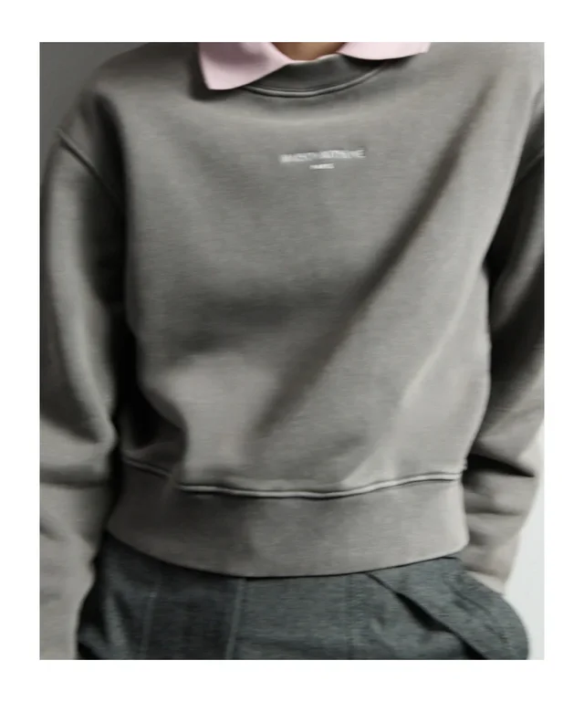 Maison Kitsune PARIS FADED CROPPED SWEATSHIRT, photo 2 of 3 from SENSER