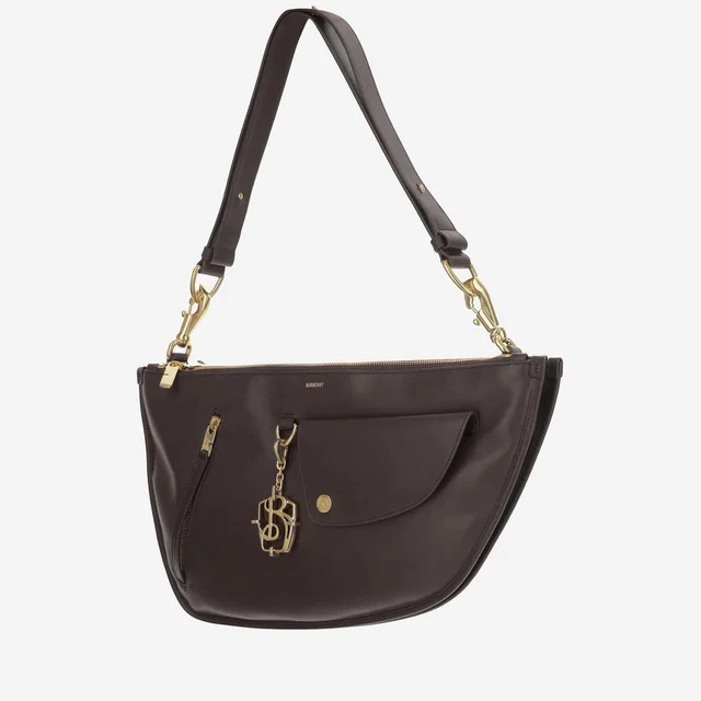 Burberry Double Shield Shoulder Bag — Brown Calfskin in Brown Calfskin from HEWI