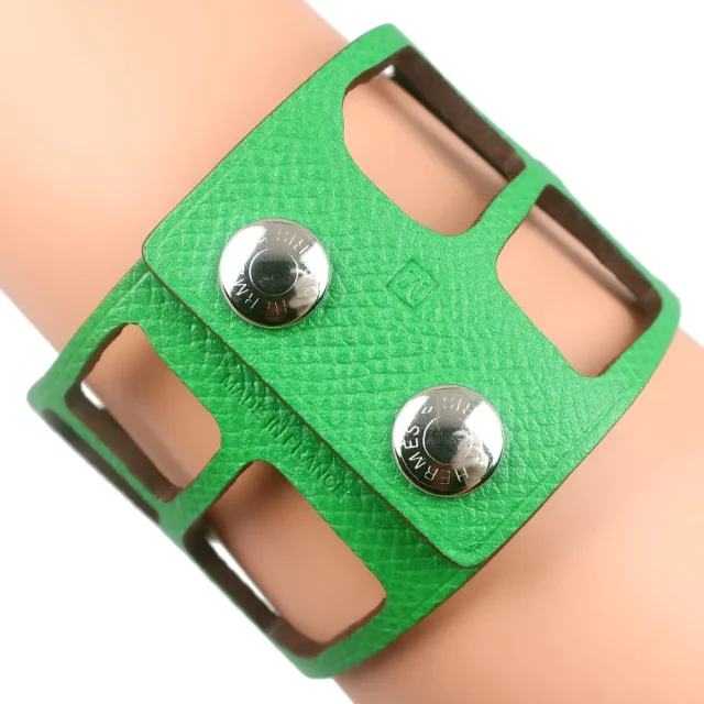 Hermès Togo Bangle Bracelet Green in Green Others from LuxUness, photo 3 of 6