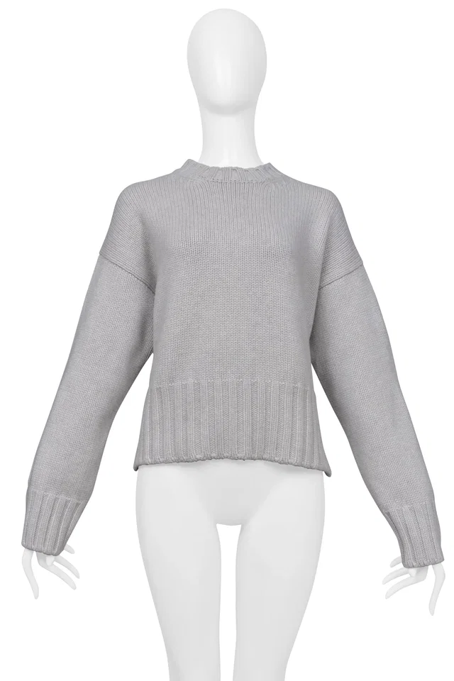 Prada Light Grey Cashmere Sweater 2019 in Grey Cashmere from Resurrection Vintage