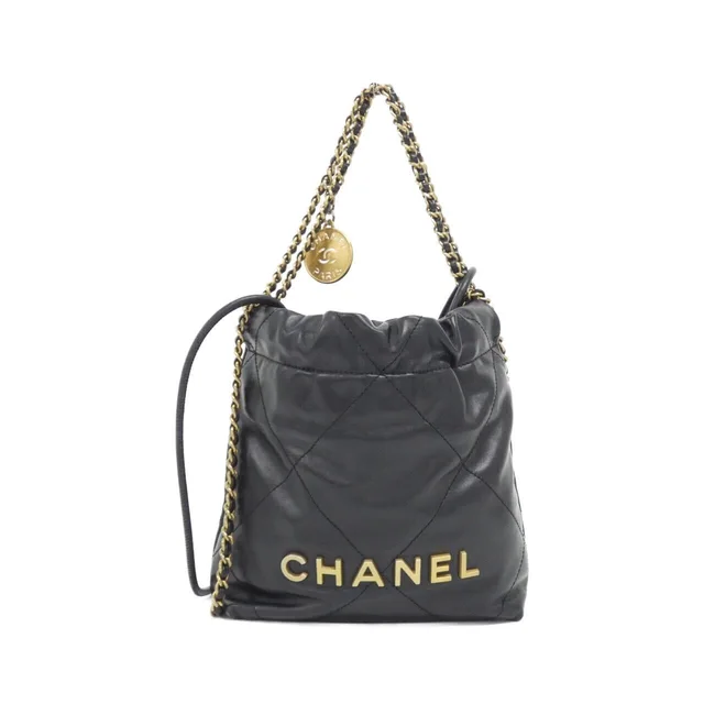 Chanel シャネル シャネル22 ライン MINI AS3980 バッグ in BLACK(ブラック) / MAT GOLD(マットゴールド)金具 from KOMEHYO