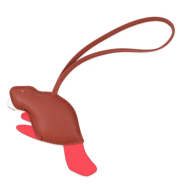 Hermès Petit H Beaver Brown Lambskin Chevre Myzore Goatskin in Brown Lambskin from GALLERY RARE