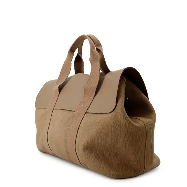 Hermès Valparaiso Etoupe Toile Chevrons Swift Leather Size MM in Taupe Swift leather from GALLERY RARE, photo 4 of 20